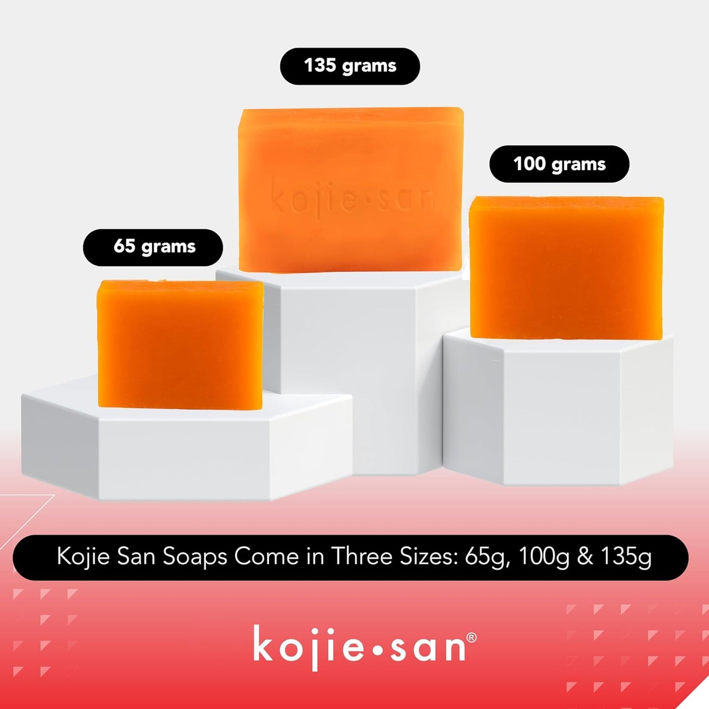 Kojie San 3 x 65G Kojie San Skin Kojic Acid Lightening Soap in Industry-leading Frustration Free Packaging