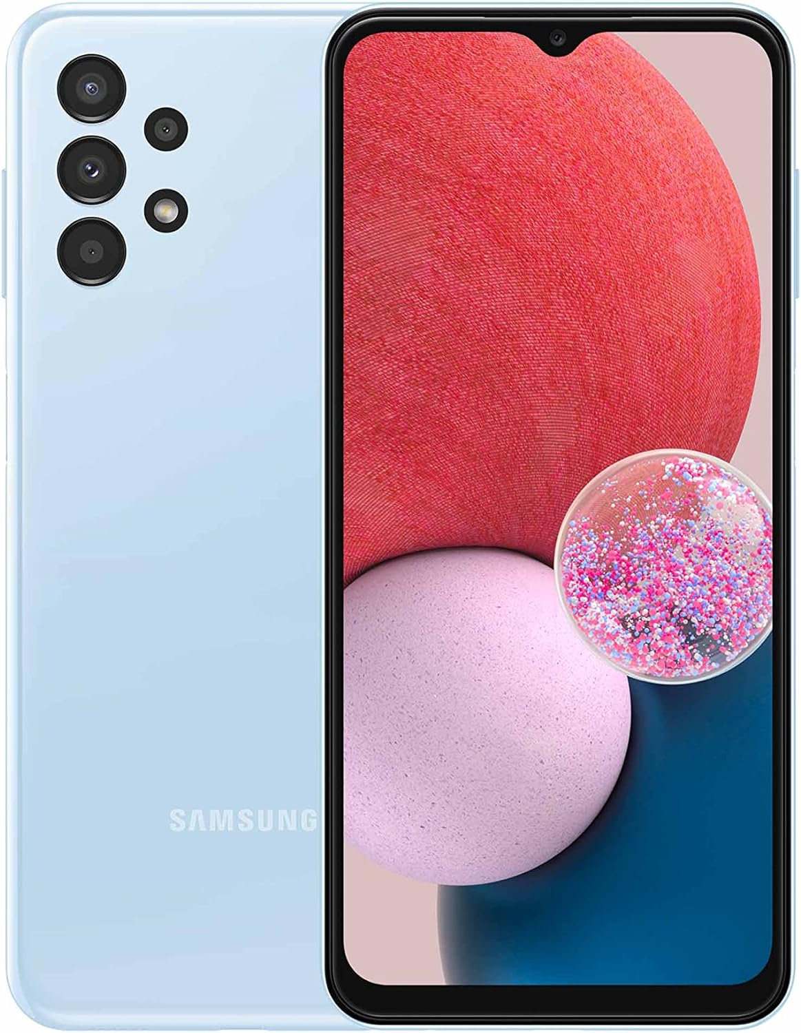 Samsung Galaxy A13 Mobile Phone Dual SIM Android Smartphone 6.6 Inch Infinity-V Display, 4GB RAM, 128GB Storage, 5, 000 Mah Battery, Light Blue, Android 12 (UAE Version) - CaveHubs