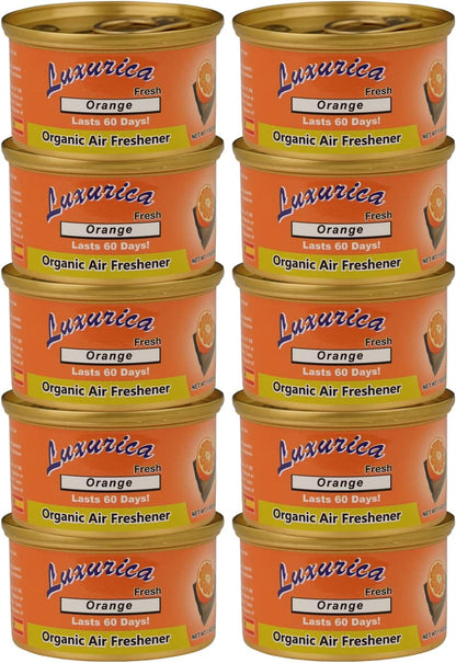 ATCA Organic Air Freshener, Spillproof Cans for Home and Car, Multi Flavors Long Lasting Freshness, Net Weight 1.5OZ (42g) (Lemon, Pack of 10)