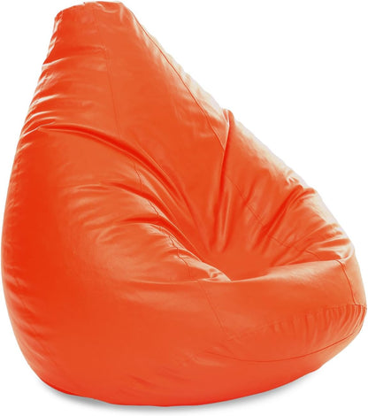 Luxe Decora PVC Bean Bag with Filling (X-Large, Beige)