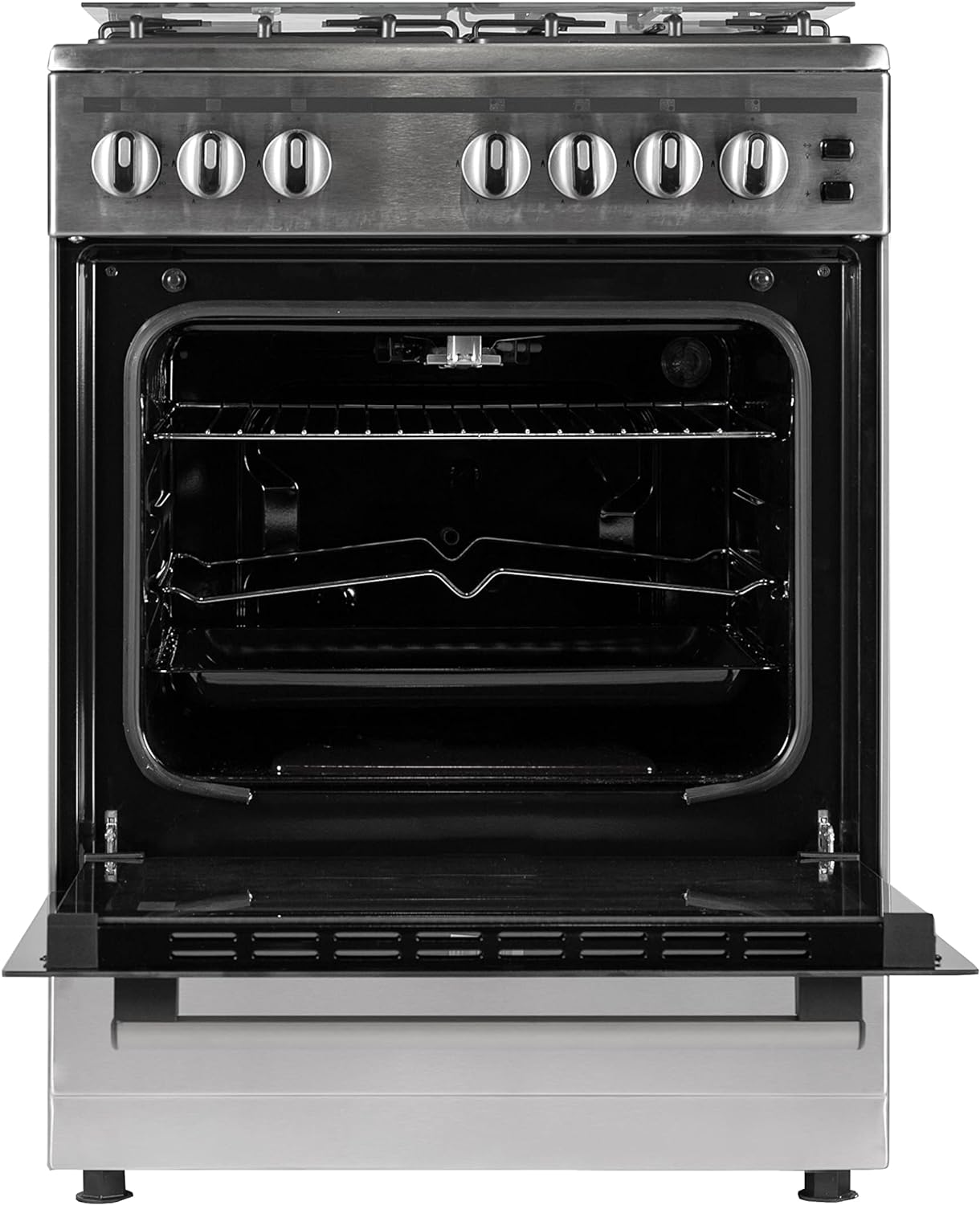 Terim Tergc6064St, 60 Cm Gas Cooking Range, 4 Gas Burners With Semicast Iron Pan Support, Stainless Steel, Made In Turkey."Min 1 year manufacturer warranty"