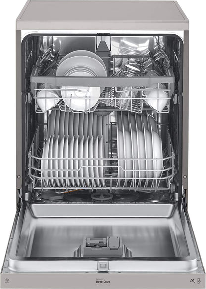 Lg 8 Programs 14 Place Settings Free Standing Dishwasher, Platinum Silver - Dfb512Fp,"Min 1 year manufacturer warranty"