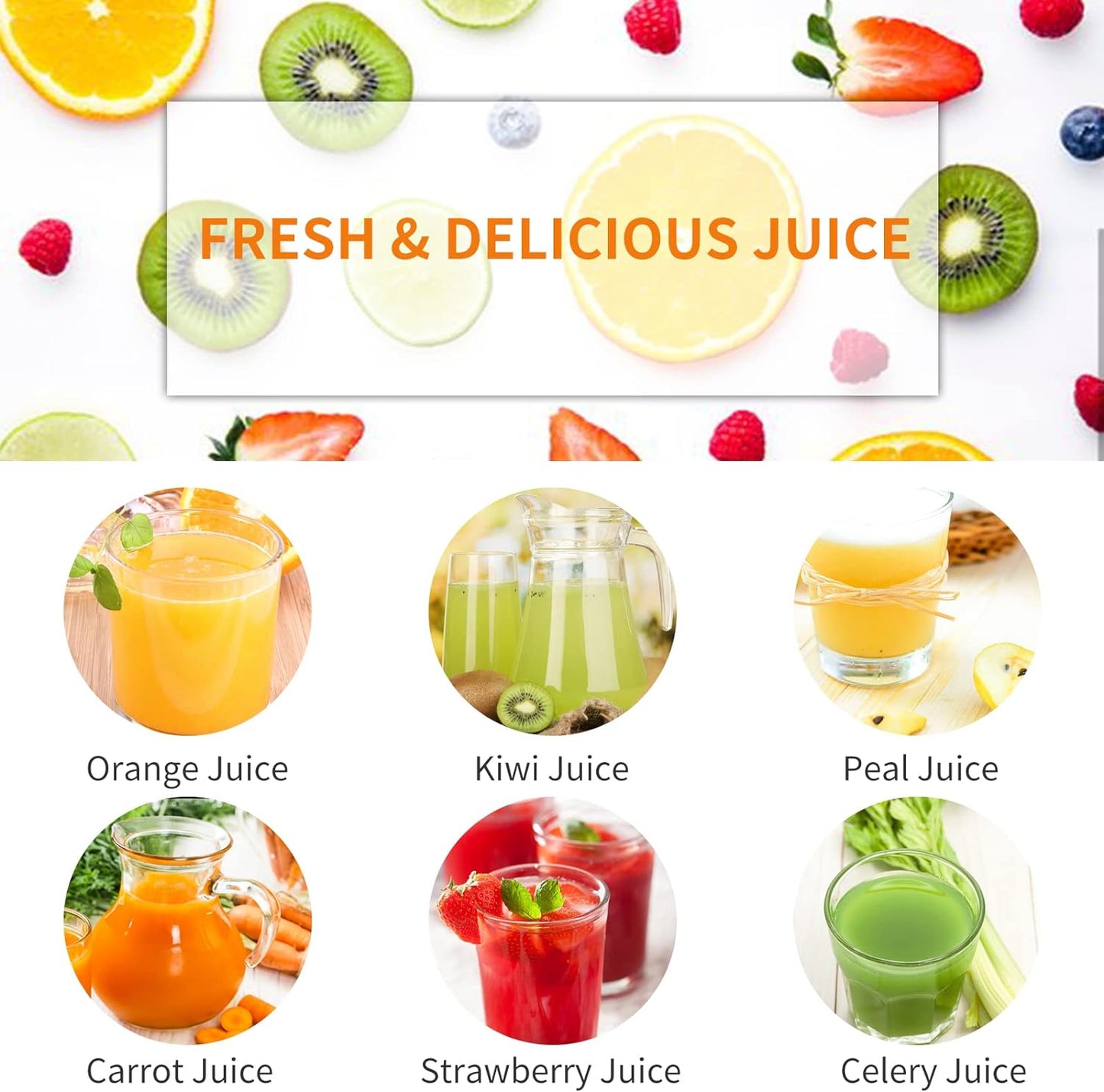 Slow Juicer Machine, Vegetable and Fruit Juicer, Cold Press Juicer Machines with Quiet Motor, Reverse Function, BPA Free, Easy Clean Masticating Juicer Extractor for Celery Carrots Ginger Wheatgrass