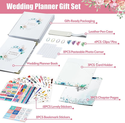 Bridal Wedding Planner Book and Organizer, Engagement Countdown and Unique Gift for Couples, Future Brides and Grooms