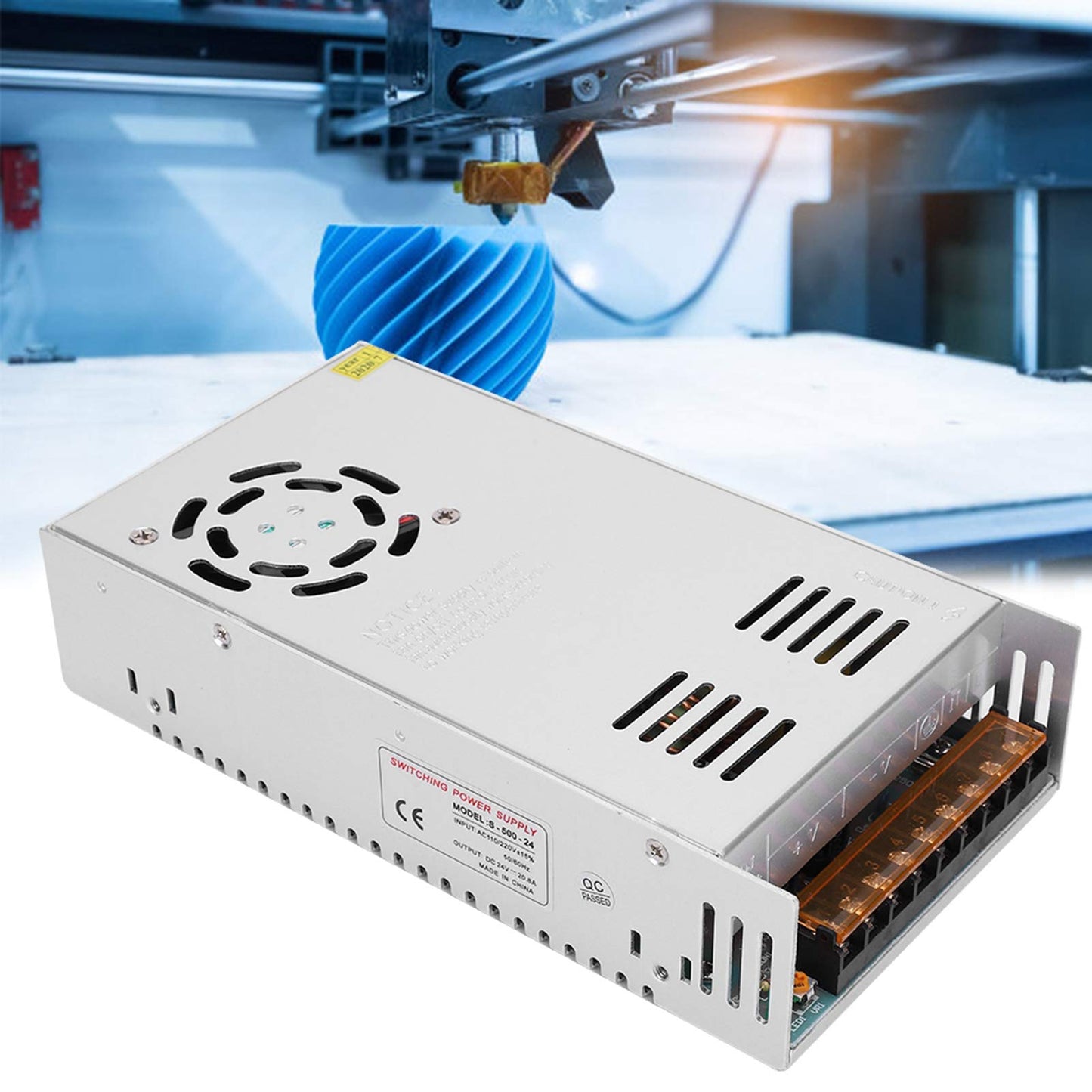 DC 24V Switch Power Supply Driver Adapter, Aluminum Alloy AC TO DC 24V FOR LED Display, CCTV, Radio, Computer, 24V Power Supply FOR LED Strip Light AC110/220V±15%) (S-60-24