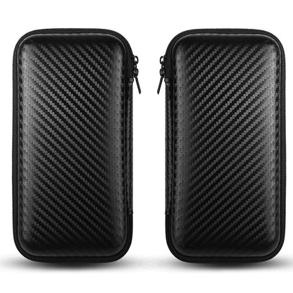 iMangoo Shockproof Carrying Case Hard Protective EVA Case Impact Resistant Travel 12000mAh Bank Pouch Bag USB Cable Organizer Earbuds Sleeve Pocket Accessory Smooth Coating Zipper Wallet Black