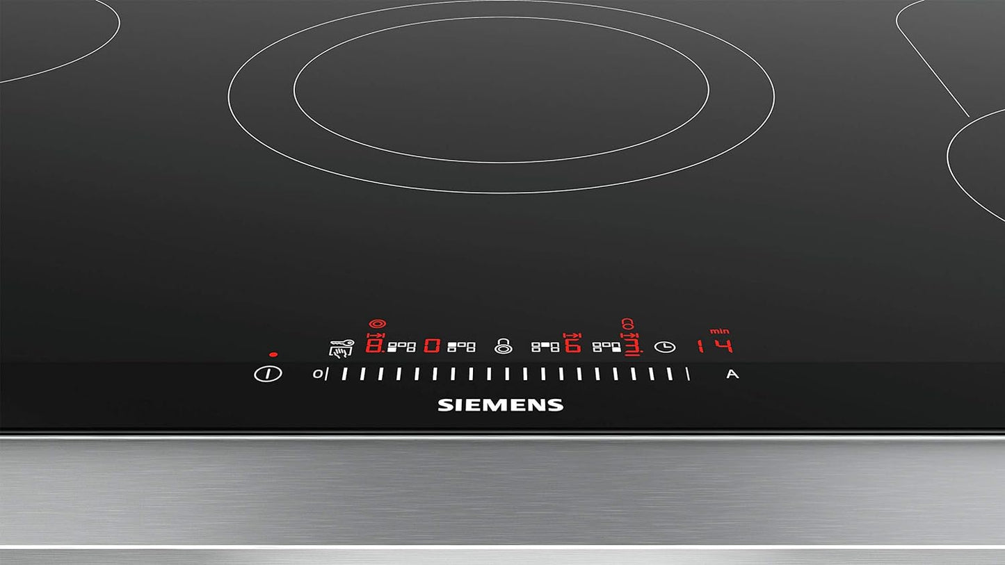 Siemens 90 cm Built in Electric Hob, Made in Germany, 3 Years Warranty, Black, ET975FKB1Q