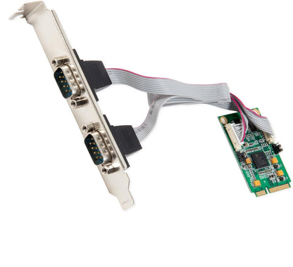 I/O Crest 2 Port Serial COM DB9 RS-232 and 1 Port DB25 Printer Lpt1 Port PCI-E 1.0 X1 Card WCH382 Chipset