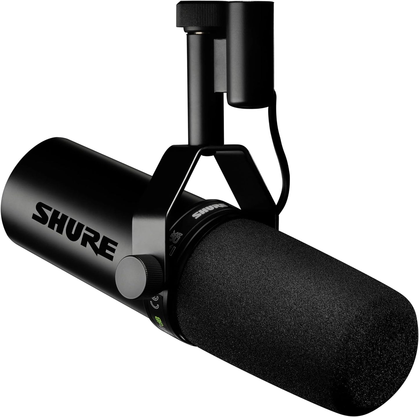 Shure SM7B, Cardioid Studio Microphone, Professional Vocal Recordings, Dynamic, For Live Streaming, PC Gaming & Podcast, Black