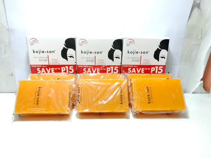 Kojie San 3 x 65G Kojie San Skin Kojic Acid Lightening Soap in Industry-leading Frustration Free Packaging