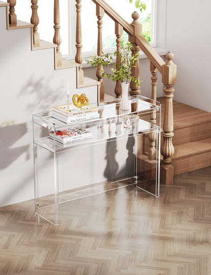 solaround Acrylic Console Table, 100 x 30 x 80 cm, Clear