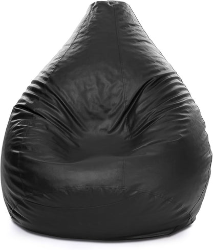 Luxe Decora PVC Bean Bag with Filling (X-Large, Beige)