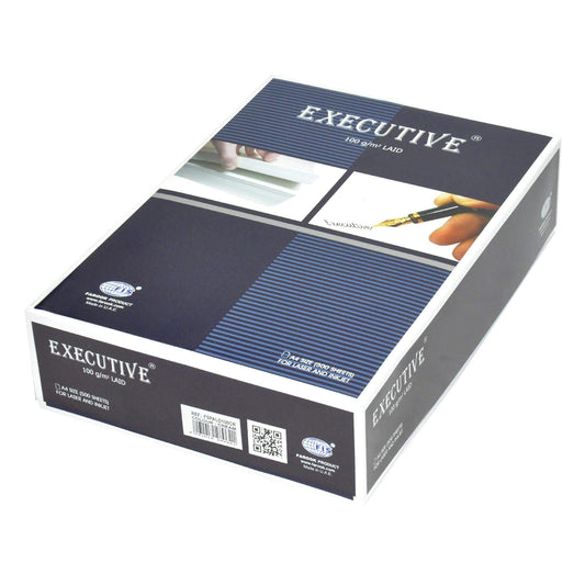 FIS Executive Laid Bond Paper, 500 Sheets, 100 gsm, Cream Color, A4 Size - FSPALD100CR