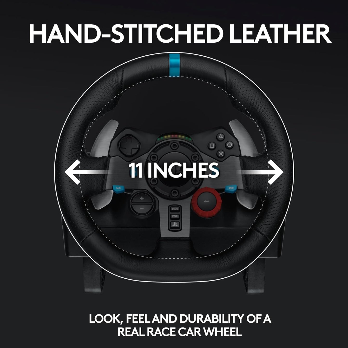 Logitech G920 Driving Force Racing Wheel and Floor Pedals, Real Force Feedback, Stainless Steel Paddle Shifters, Leather Steering Wheel Cover for Xbox Series X|S, Xbox One, PC, Mac - Black