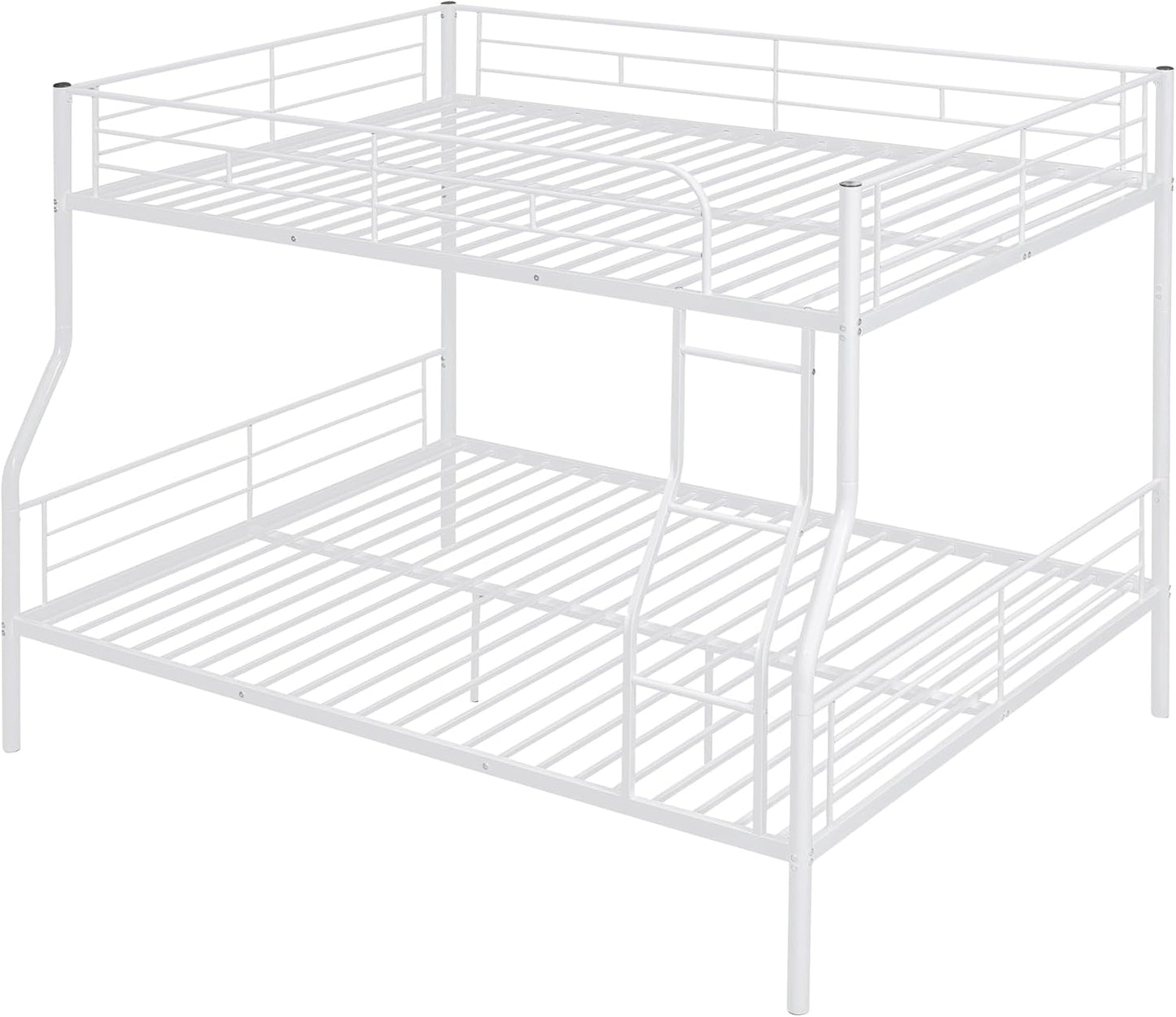 Bellemave Heavy Duty Bunk Bed for Adults, Twin XL Over Queen Bunk Beds with 2 Build in Ladder and Full Length Guardrail, Twin XL Over Queen Bunk Bed for Adults, Teens, Kids, No Box Spring Needed