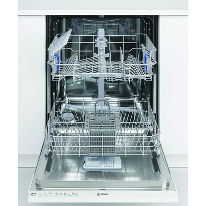 Indesit Built in Full Integrated 13 Place Settings Dishwasher, 11 Litre Capacity, White