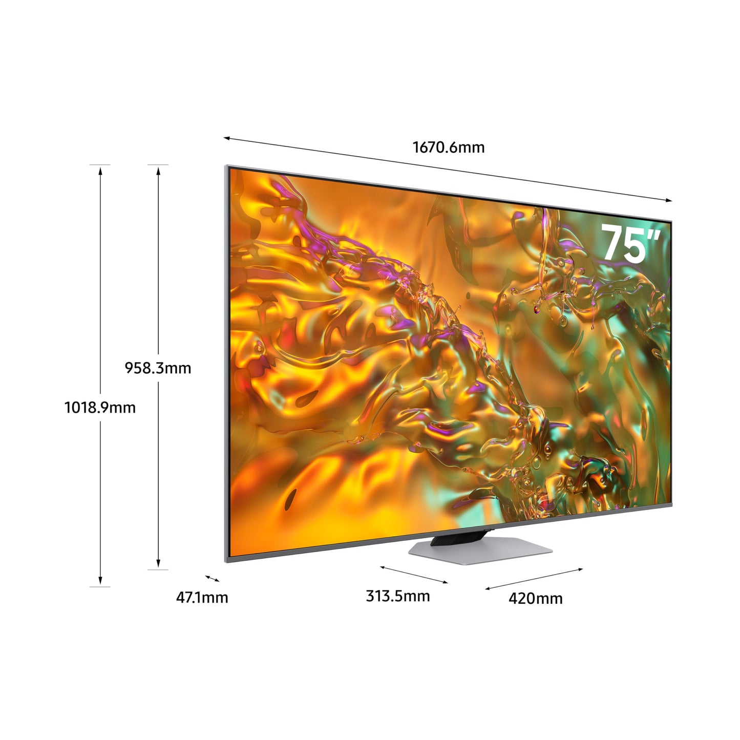 Samsung 55 Inch TV Crystal UHD Crystal Processor 4K Hub - UA55CU7000UXZN (2023 Model)