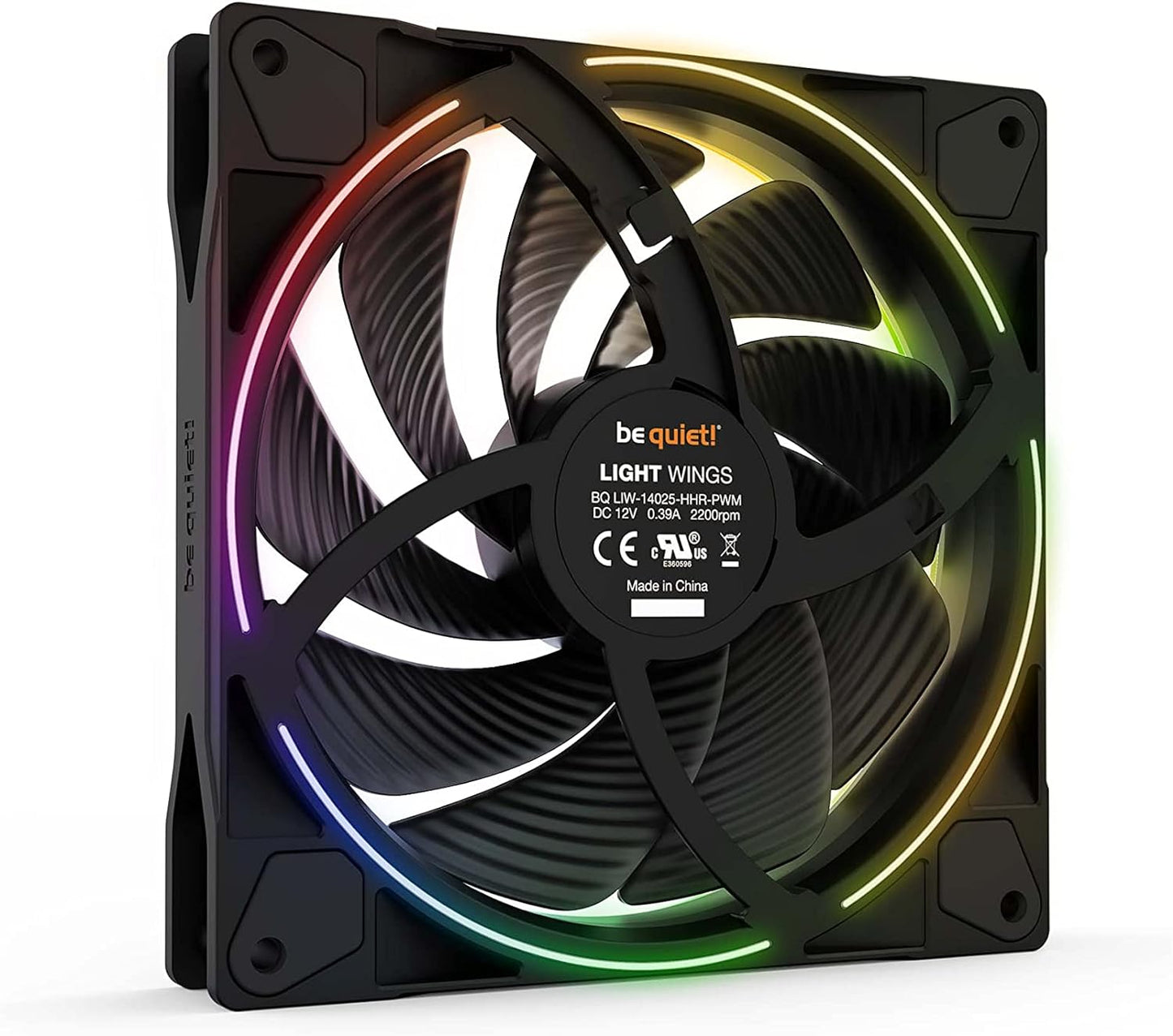 be quiet! Light Wings 120mm PWM, Premium ARGB Cooling Fan, 4-Pin, Triple Pack, BL076, black