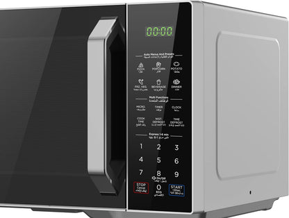 Midea 29L 2-in-1 Microwave Oven with Grill, Digital Touch Control, Child-Safety-Lock, 11 Pre-programmed Menus, LED Display, Grilling Roasting & Cooking Functions, Full Glass Finish - EG9P032MX