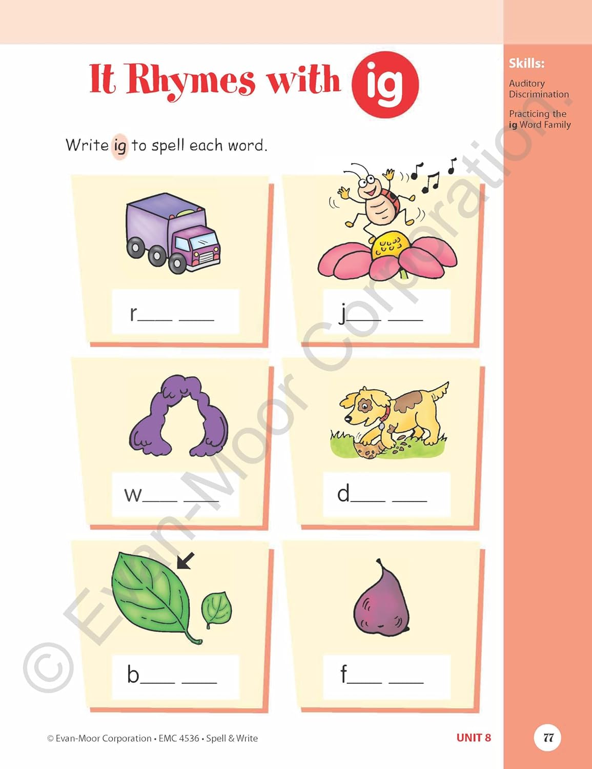 Skill Sharpeners: Spell & Write, Kindergarten Work