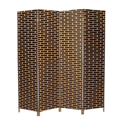 Vital 4-Panel Room Dividers and Folding Privacy Screens Partition Walls for Bedroom Rattan Screen Divider Portable Freestanding Privacy Wall (A2)