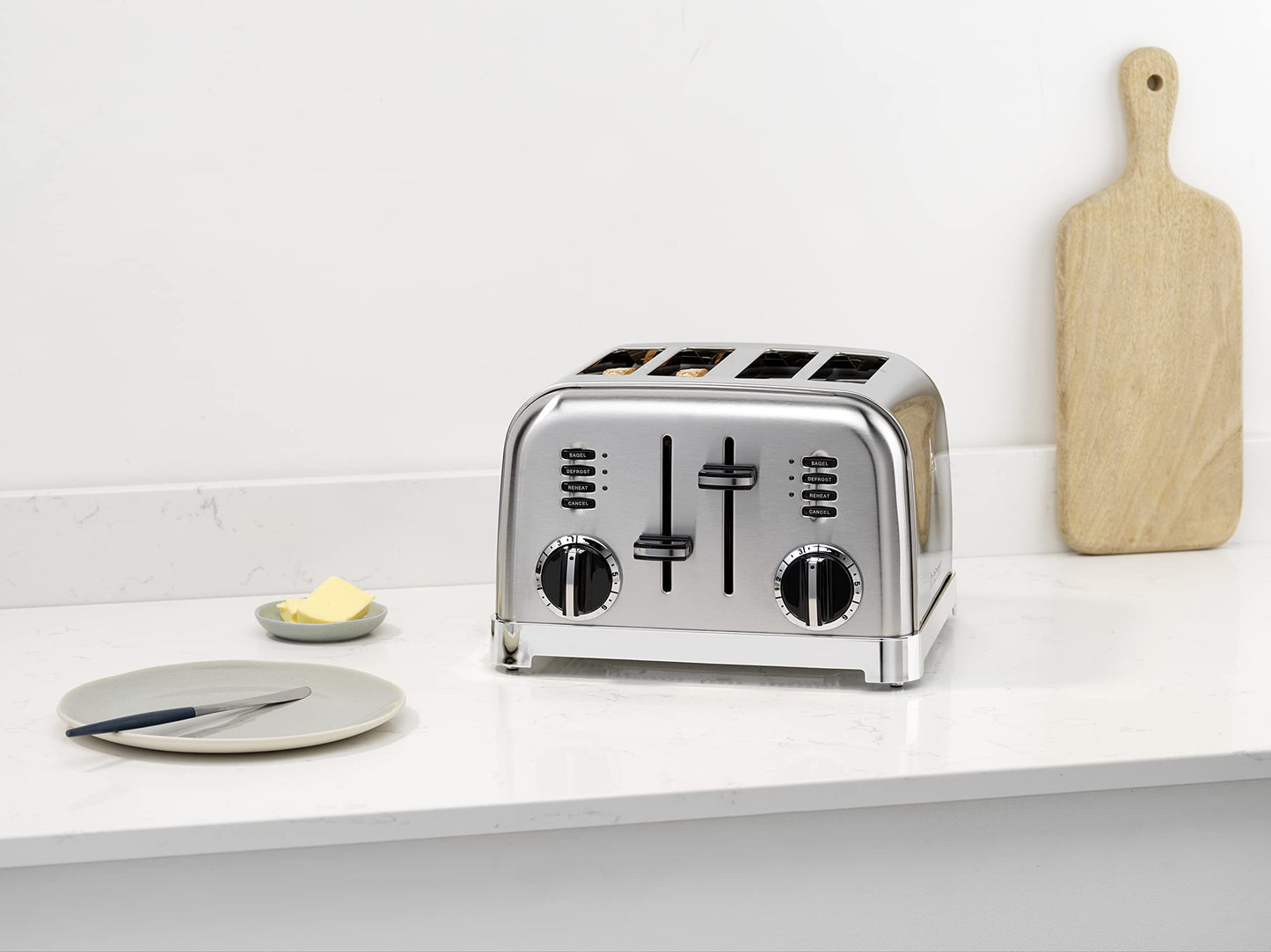 Cuisinart Style Collection 4 Slot Metal Classic Toaster, Vintage Rose