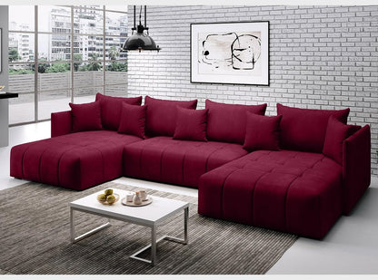 Comfynest Deluxe U-Shape Sectional Sofa Modern Living Room Elegance Spacious Comfort and Stylish Design (Warm Beige)