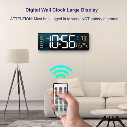 Digital Wall Clock Large Display, 16.2 Inch