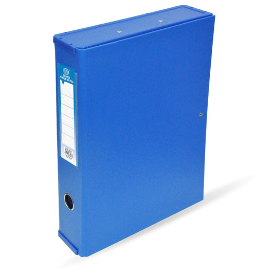 FIS Colored PP Rigid Box File with Blue Colored Plastic Sides, 210 x 330 mm - FSBFRPLBL