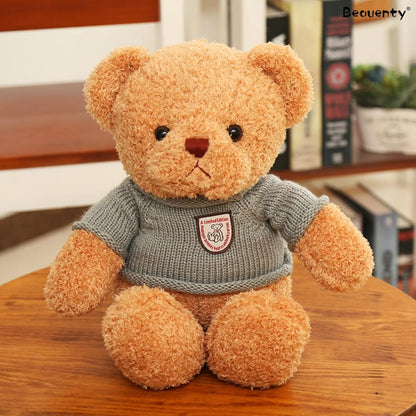 Beauenty Cute Teddy Bear Stuffed Animal Plush,Soft Plush Animals 40CM(Brown) (blue)