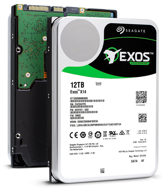 Seagate Exos X14 12TB 7200 RPM SATA 6Gb/s 256MB Cache 3.5-Inch Enterprise Hard Drive (ST12000NM0008)