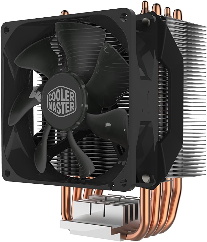 Cooler Master Hyper H410R RGB CPU Air Cooler - Low-Profile Cooling System, Direct Contact Technology, 4 Copper Heat Pipes, Compact Aluminium Heatsink with 92mm RGB PWM Fan - AMD & Intel Compatible