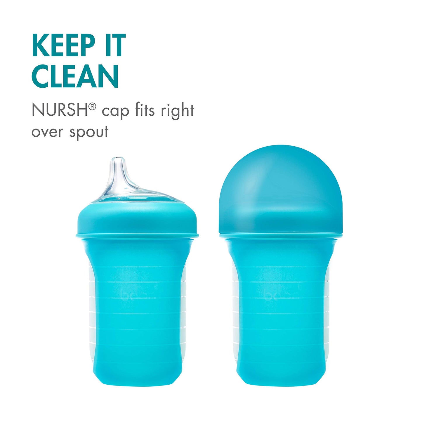 Boon NURSH Silicone Sippy Cup Lid, 6 Months and up (Pack of 3), 1L