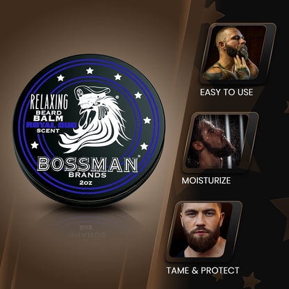 Bossman Beard Oil Jelly and Relaxing Beard Balm Combo- Royal Oud Scent