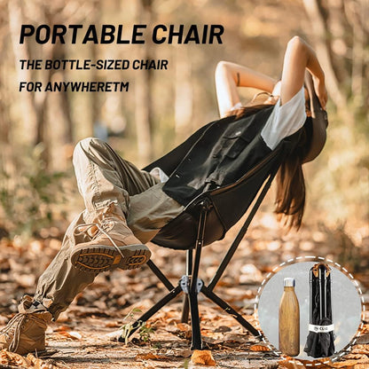 Portable Chair Camping Chairs - A Small Collapsible Portable Chair That Goes Every Where Outdoors. Compact Folding Chair for Adults That Sets Up in 5 Seconds | Camping Chair Supports 150KG