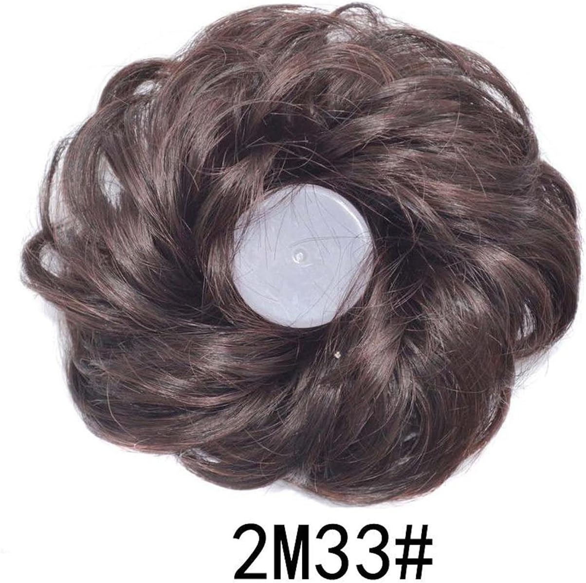 Messy Bun Scrunchie with Elastic Rubber Band, Updo Chignon Donut Ponytail Hairpiece,Ponytail Hair Extensions, Synthetic Tousled Hair for lady (#1)