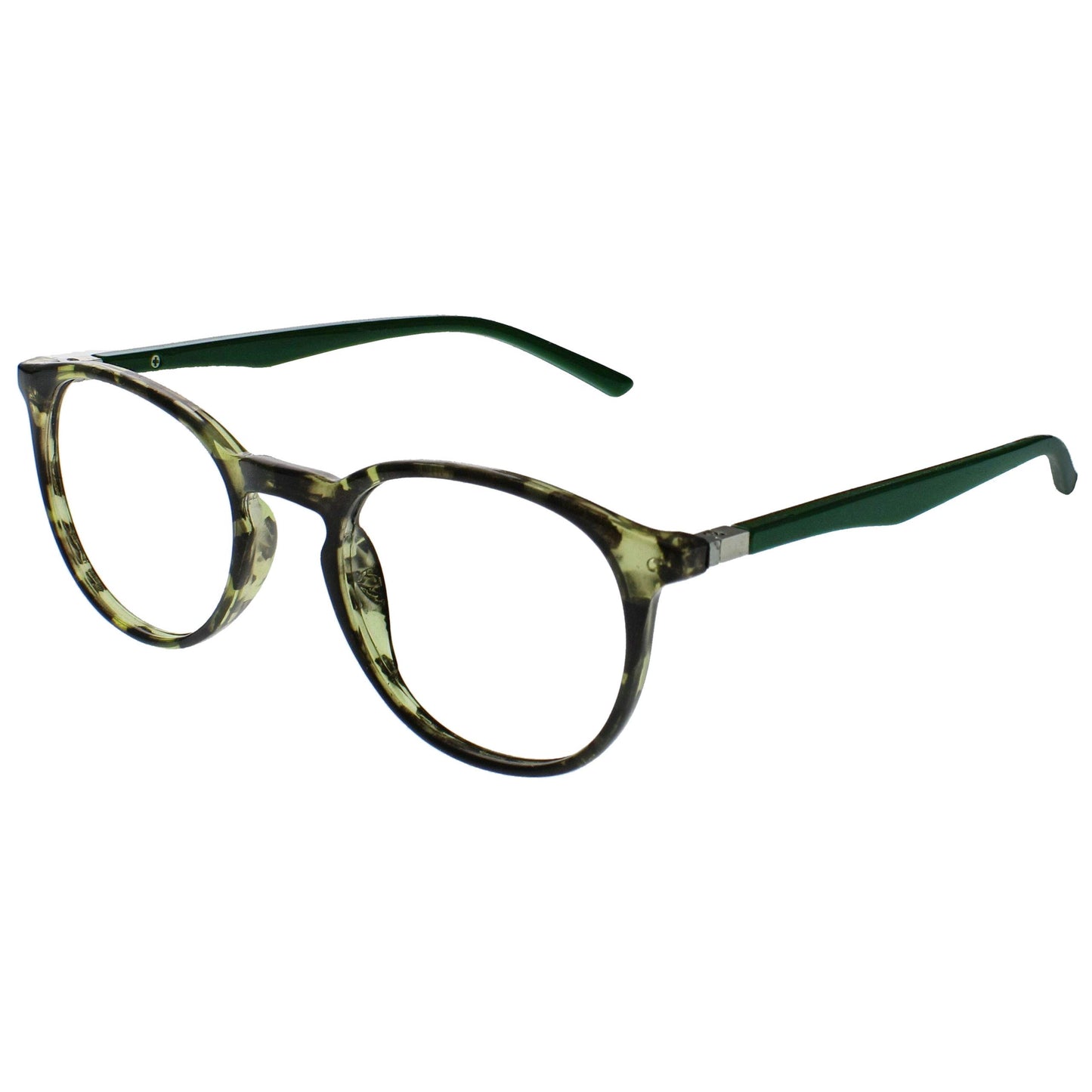 Opulize Met 3 Pack Reading Glasses Large Round Brown Purple Green Mens Womens Spring Hinges RRR60-256 +0.00