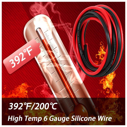 7AWG Silicone Electric Wire Flexible Cable Kit High and Low Temperature Resistant 2100 Strands 0.08mm Tinned Copper Wire for DIY, Home Appliances, RC Aircraft Car Battery etc.