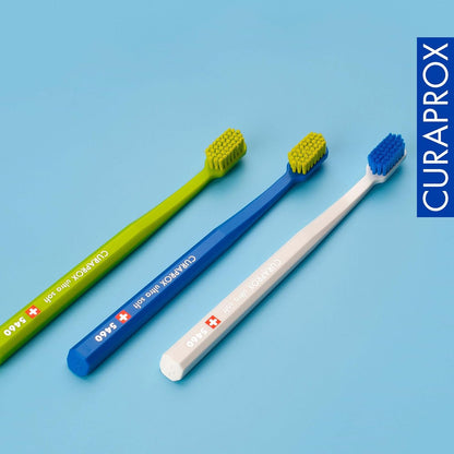 Curaprox Toothbrush CS 5460 Ultra-Soft, 3 Pack - Ultra Soft Toothbrush for adults with 5460 CUREN Bristles - Curaprox Manual Toothbrush