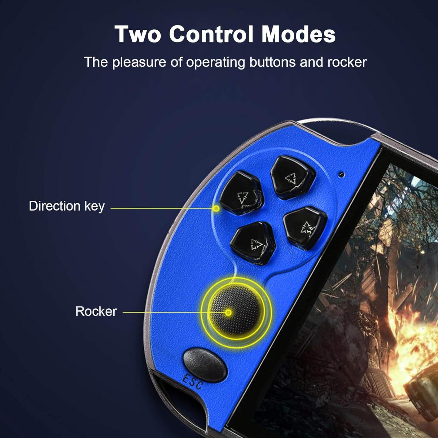 Labymos 5.1inch X7 Plus Video Game Console Handheld Game Players Double Rocker 8GB Memory Built in 1000 Games MP5 Game Controller