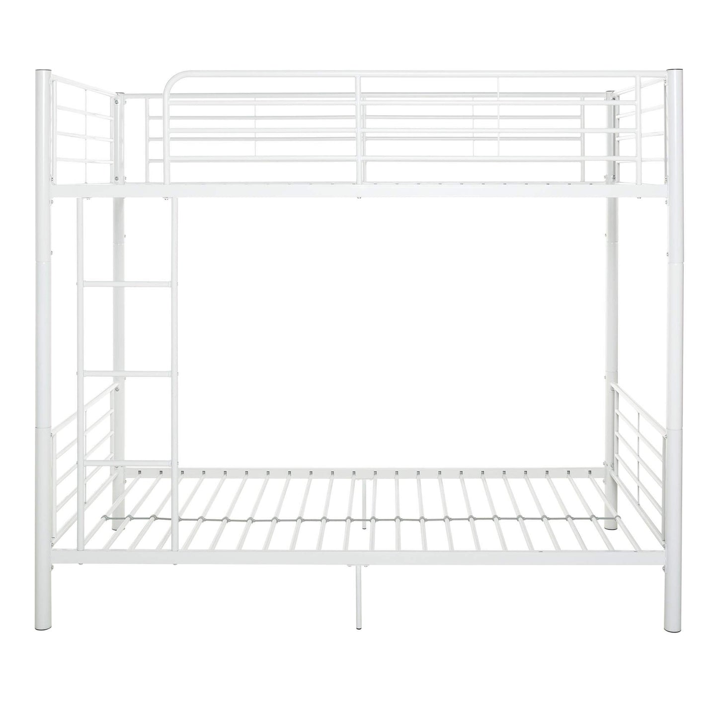 Walker Edison Elodie Urban Industrial Twin over Twin Metal Bunk Bed, Twin over Twin, White