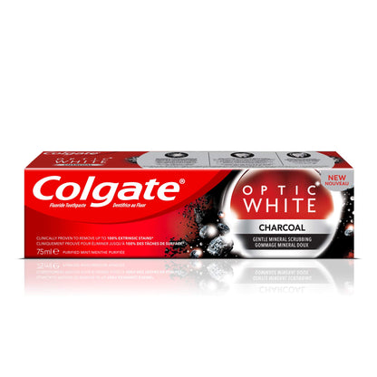 Colgate Optic White Charcoal Whitening Toothpaste 75ml Pack Of 2