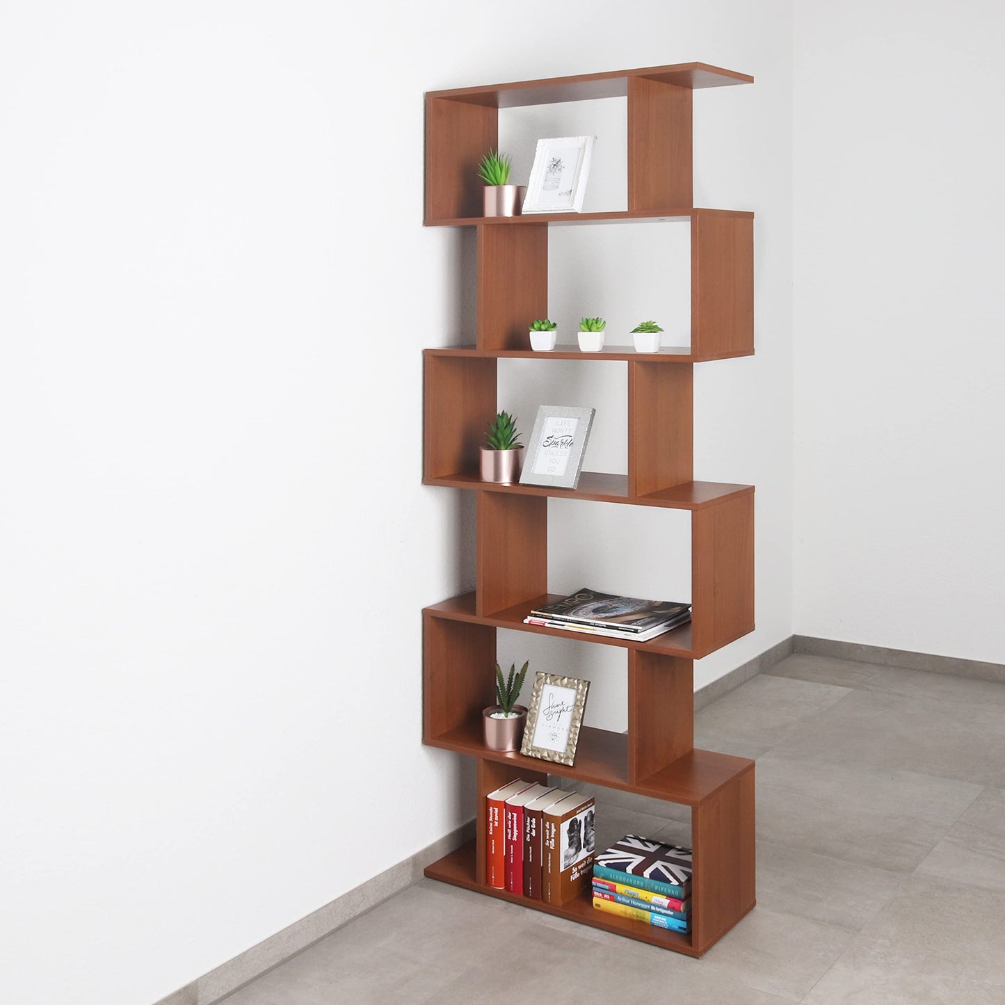 RICOO WM071-WM Shelf 129 x 70 x 25 cm, Standing Shelf, White Matt, Wooden Bookcase, Wall Shelf, Small Shelf, Shelves & Shelves, Narrow Shelf, Office Bookshelves, Small Shelf, Small Office Shelf