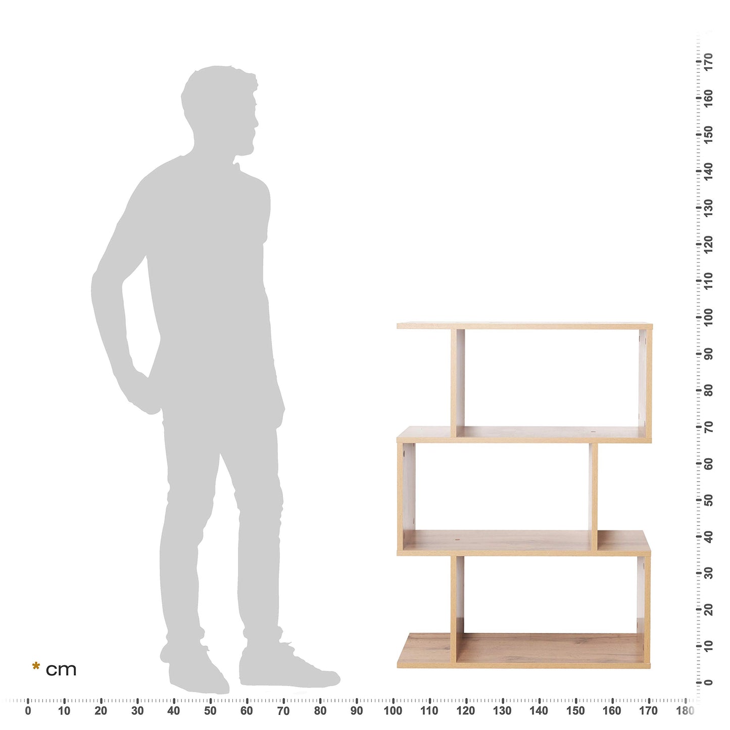 RICOO WM071-WM Shelf 129 x 70 x 25 cm, Standing Shelf, White Matt, Wooden Bookcase, Wall Shelf, Small Shelf, Shelves & Shelves, Narrow Shelf, Office Bookshelves, Small Shelf, Small Office Shelf