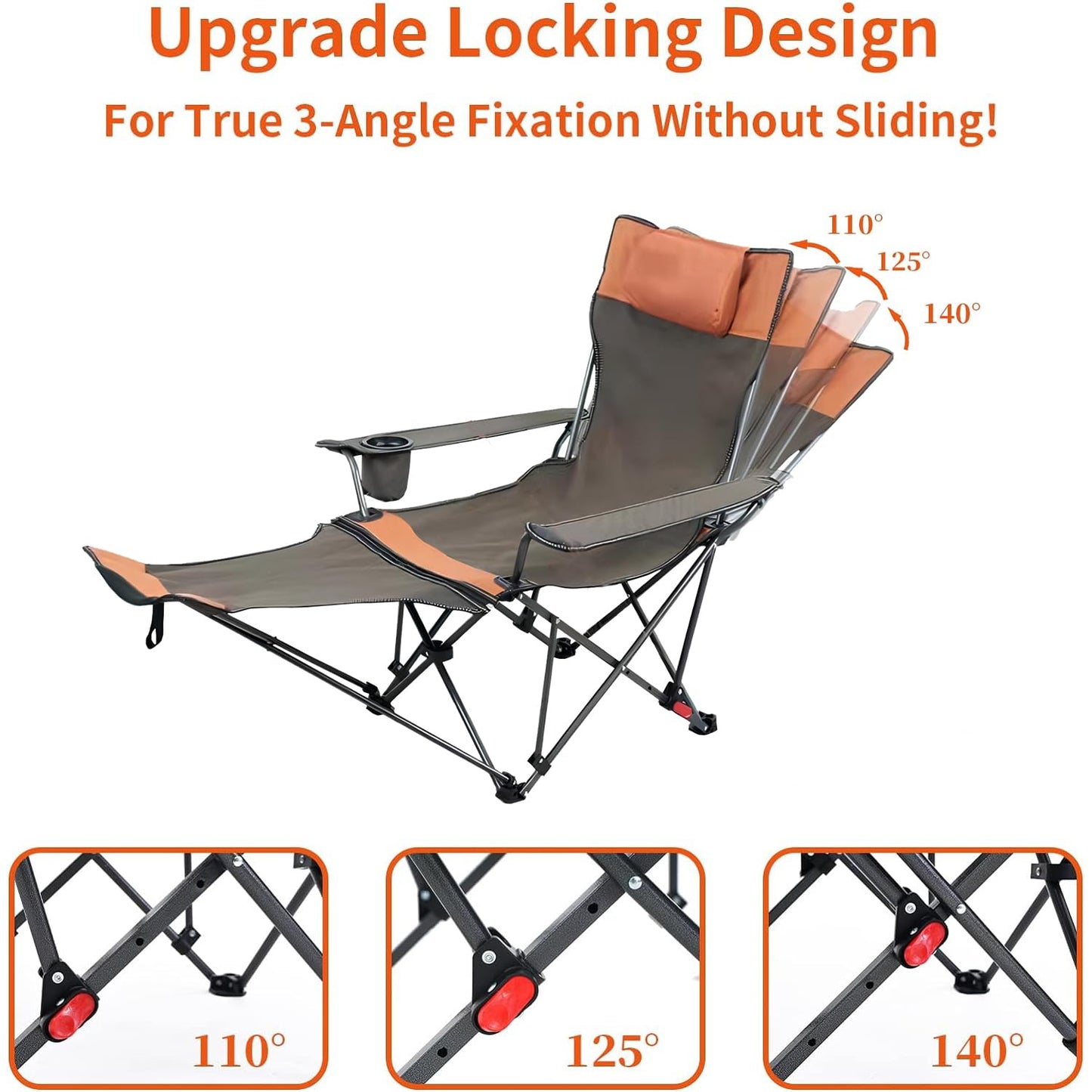 Jorunb Camping Chair Folding Outdoor Beach Chair Portable Ultralight Furniture Backpacking Chair with Wooden Handle Aluminum Bracket Stable Collapsible Chair for BBQ Hiking,Fishing,Picnic,Travel