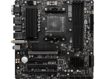 MSI B550M PRO-VDH WiFi ProSeries Motherboard (AMD AM4, DDR4, PCIe 4.0, SATA 6Gb/s, M.2, USB 3.2 Gen 1, Wi-Fi, D-SUB/HDMI/DP, Micro-ATX)