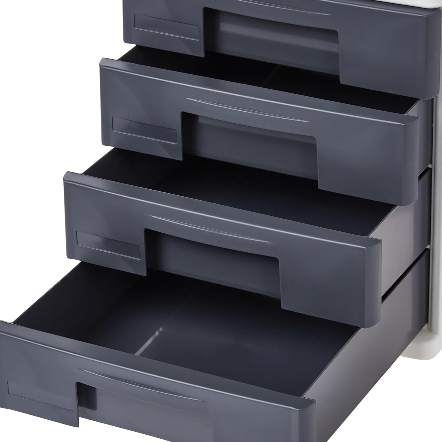 Cosmoplast 4 Tiers File Cabinet A4 Drawers, Dark Grey