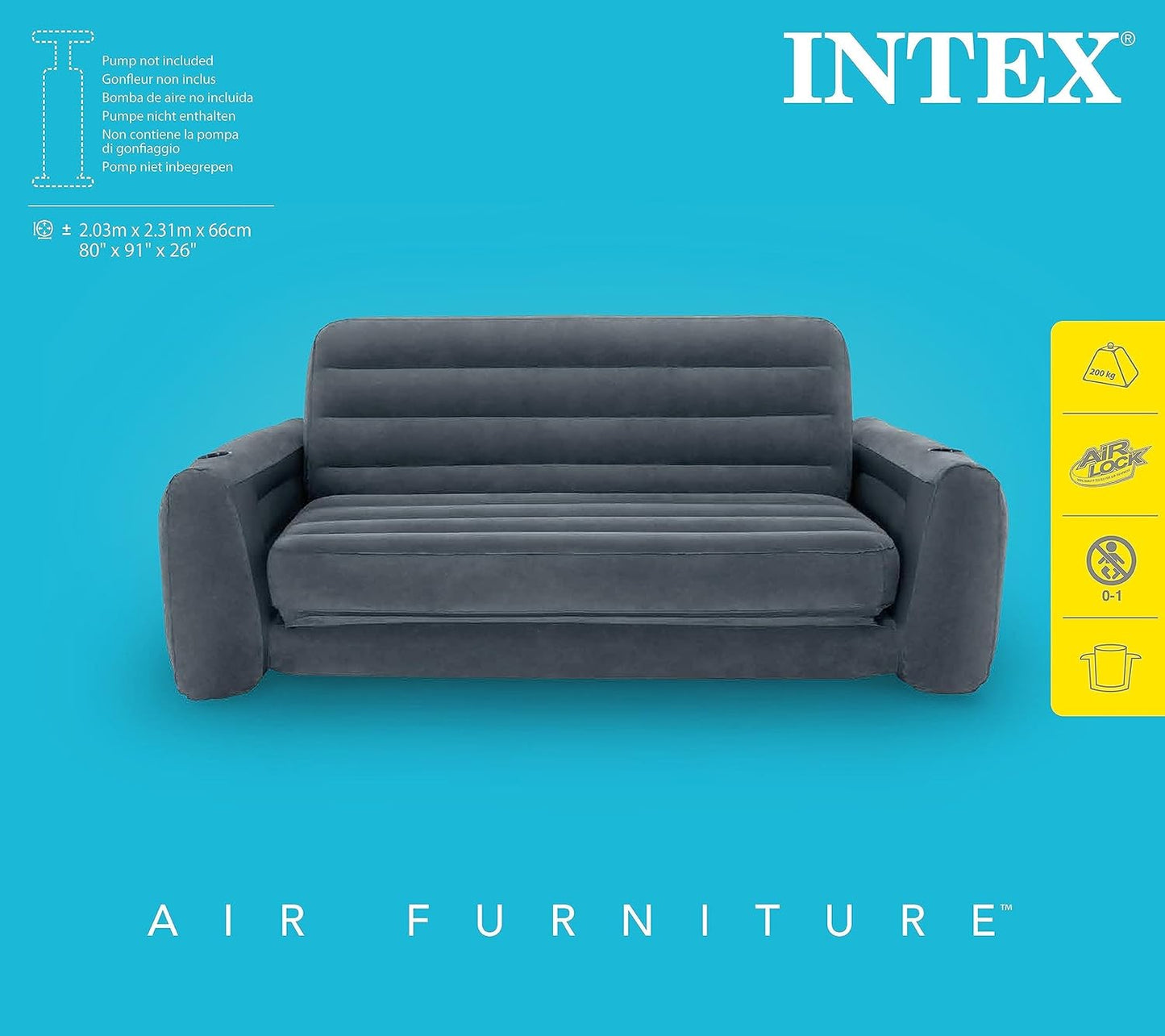 Intex 66552 Schlafsofa 203 x 224 x 66 cm