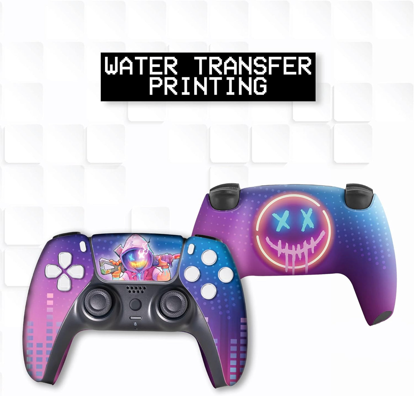 BCB Controller Customised for PS5 Controller Wireless. Original Playstation 5 Controller Compatible with Custom PS5 Remote Control Console. Customized with Permanent Hydro-dip Printing (Not a Skin)