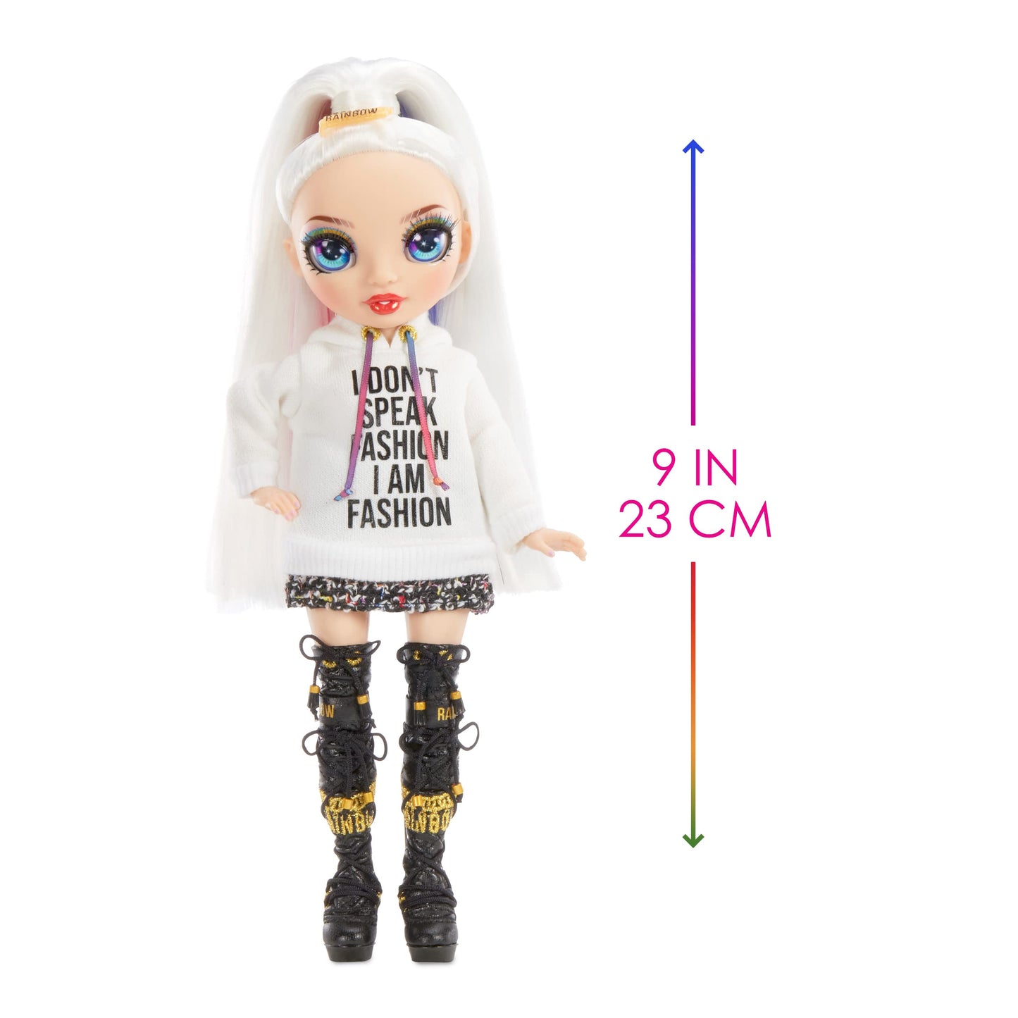 Rainbow High Junior High - AMAYA RAINE - 9"/23cm Rainbow Fashion Doll with Outfit and Accessories - Includes Fabric Backpack with Open and Close Feature - Gift and Collectable for Kids Ages 6+